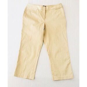 Lafayette 148 | Trousers Womens Size 10 Flat Front Cropped Capris Brown